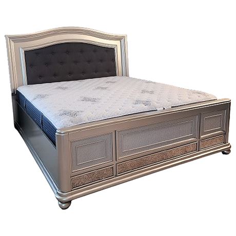 Ashley Furniture Signature Design "Coralayne" King Panel Bed w/ Mattress