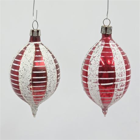 Antique teardrop, Mercury Glass Ornaments