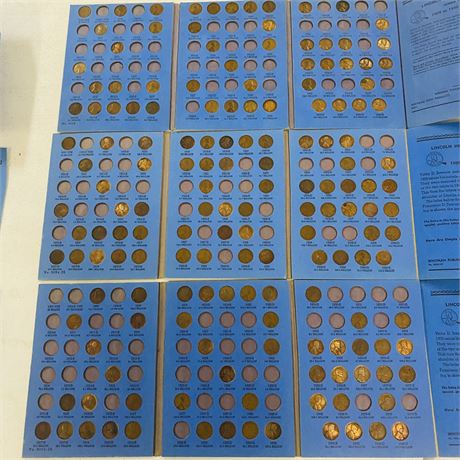 3 - 1909-1940 Penny Books Loaded with Coins