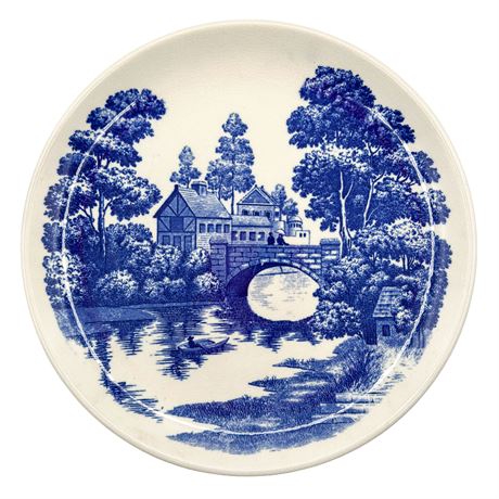 Nasco Hand-Painted "Lakeview" Ceramic Dinner Plate