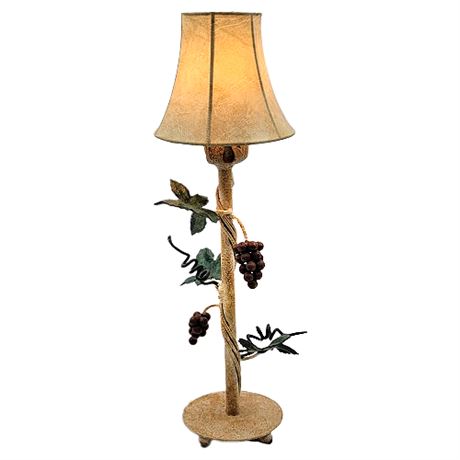 Rustic Metal Grapevine Table Lamp