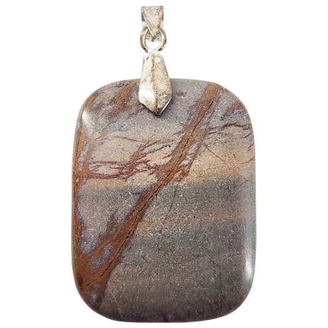 Large Dendritic Jasper Stone Pendant
