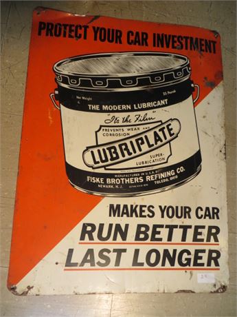 Lubriplate Lubricant Sign