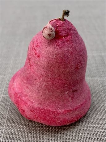 Vintage Rose Pink Spun Cotton Bell Shaped Ornament