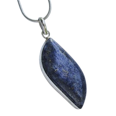 Lapis Lazuli 925 Pendant Sterling Silver Chain Necklace