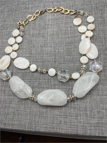 Vintage plastic stone and lucite necklace