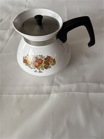 Vintage spice of life, corning ware, small coffee pot