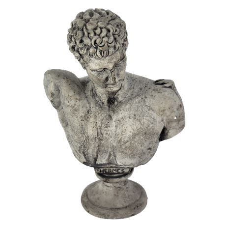 Concrete Hermes Bust Sculpture