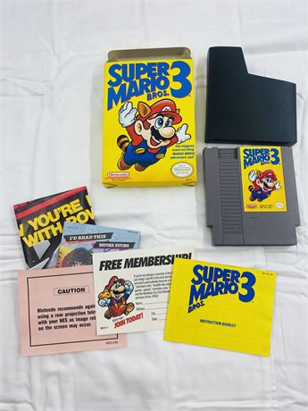 MINT NES Super Mario 3 CIB w/ Manual + Inserts