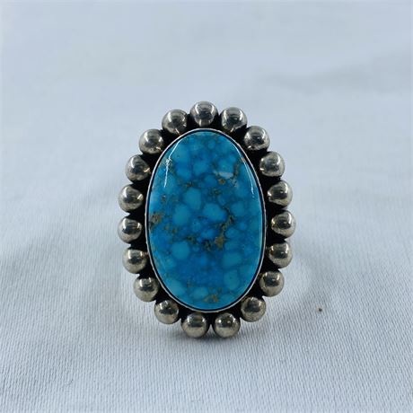 Rare 12.6g Artie Yellowhorse Navajo Sterling Ring Size 7.75