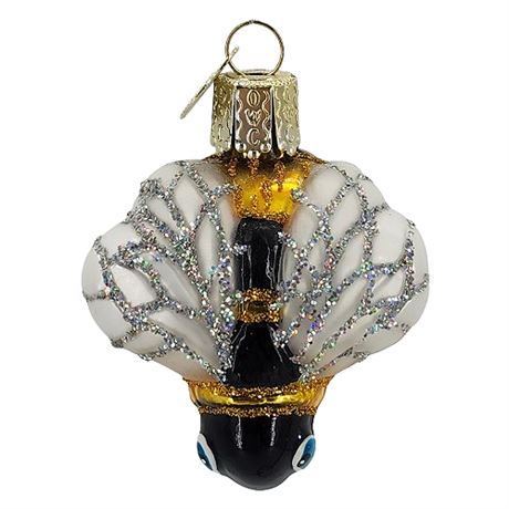 Old World Christmas Fine Blown Glass Bumble Bee Ornament