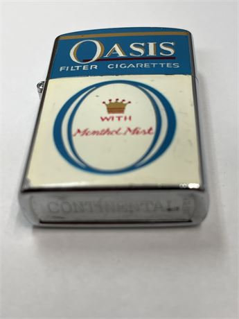 Continental oasis filter, cigarettes, lighter