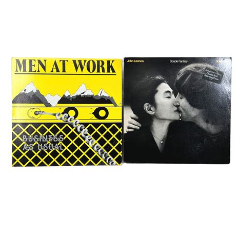 Pair of Vintage LPs inc Lenon Ono & Men at Work