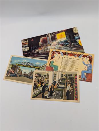 Vintage Unused New York & Las Vegas Postcards