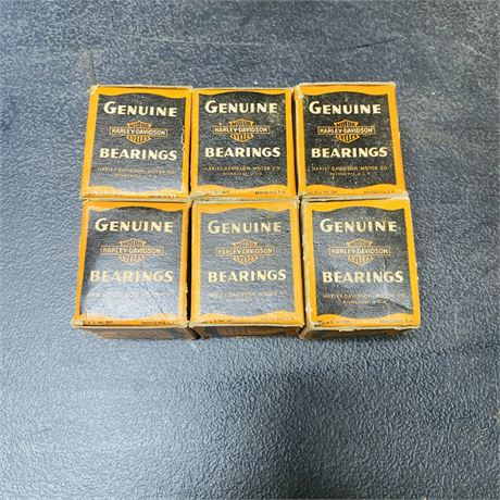 6 NOS WW2 Army Surplus Harley Davidson Bearings