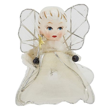 Vintage Holt Howard Tulle Angel Figurine w/ Star Wand