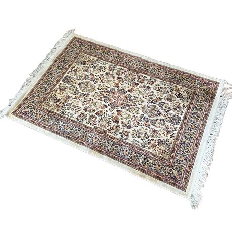 Vintage Wool Cream & Brown Area Rug