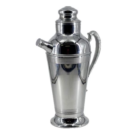 Vintage Art Deco Stainless Steel Chrome Cocktail Shaker/Pitcher
