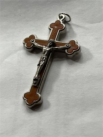 Antique silver pendant cross