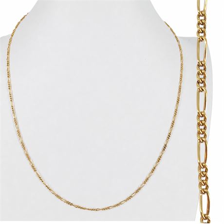 Gold-Tone Figaro Link Chain Necklace