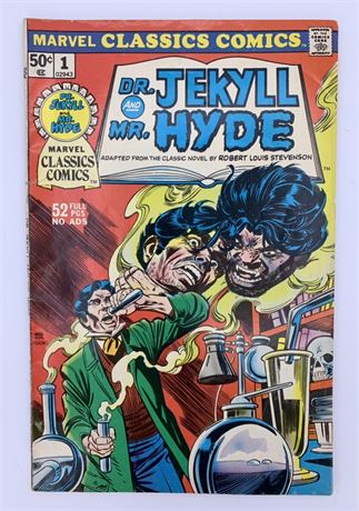 No 1 1976 Marvel Classics Dr. Jekyll & Mr. Hyde 50 cent Comic Book