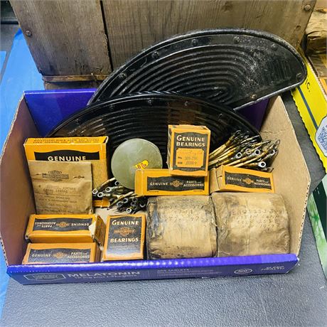 NOS WW2 Army Surplus Harley Davidson Parts Lot