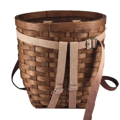 Vintage Large Adirondack Rustic Woven Basket/Back Pack