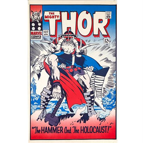 Vintage Marvel Poster Print of "THOR" Issue 127 Comic Book Cover