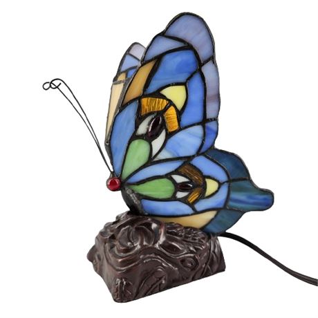 Quoizel Stained Glass Butterfly Lamp