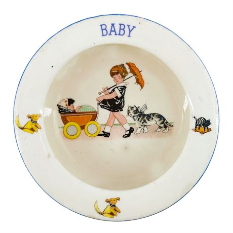 Antique Porcelaine Baby Bowl