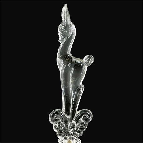 Vintage Tiffin Glass Fawn Flower Floater/Peg