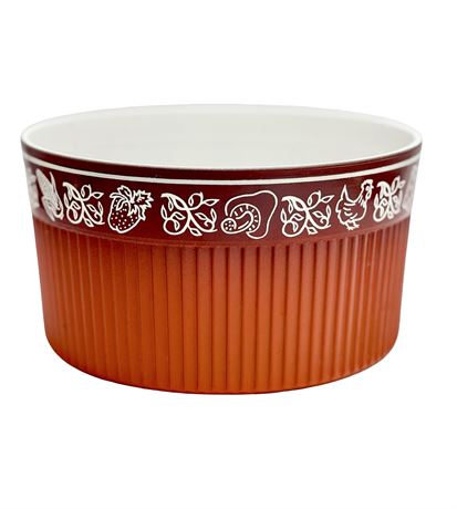Vtg Nordic Ware Souffle Dish - Burnt Orange