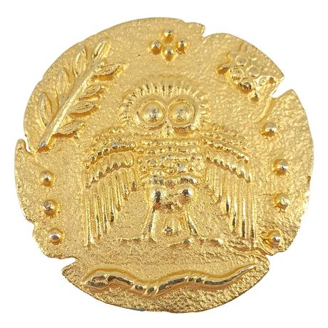 Vintage Capri Gold-Tone Owl Brooch