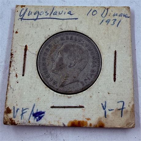 1931 Yugoslavia 10 Dinar