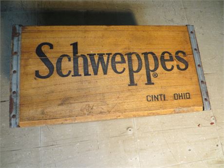 Schweppes Wood Crate Cinn. Ohio