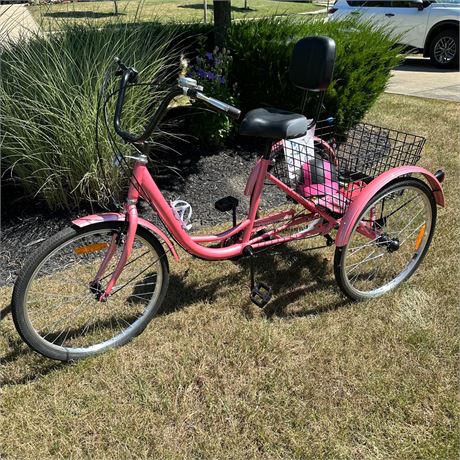 Pink Adult Tricycle Cruiser Bike