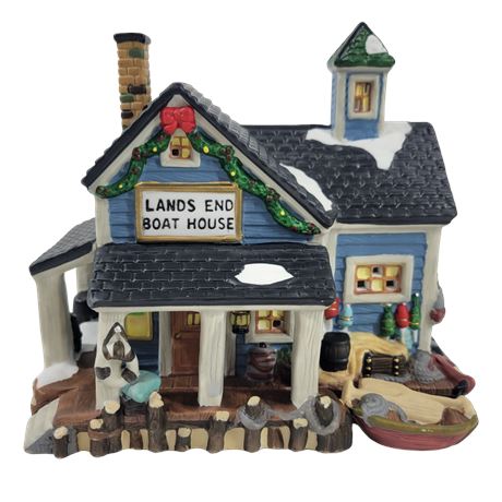 Dickens Collectables Hand-Painted Towne Series "Lands End Boathouse"
