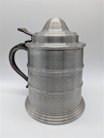 Large Vtg. Ice Bucket Brushed Pewter Tone Tankard Beer Stein Shape