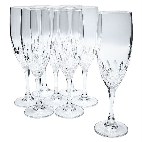 Vintage Cristal D'Arques-Durand "Juan" Cut Crystal Champagne Flutes, Set of 8