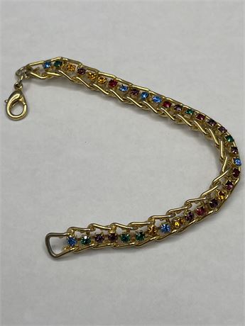 Multi rhinestone tennis bracelet