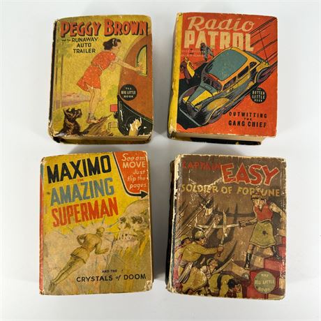 Lot of Vintage Big Little Books Peggy Brown, Radio Control & Others
