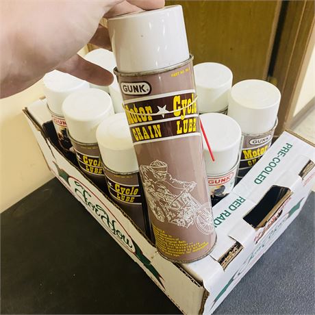 12 NOS Cans GUNK Chain Lube
