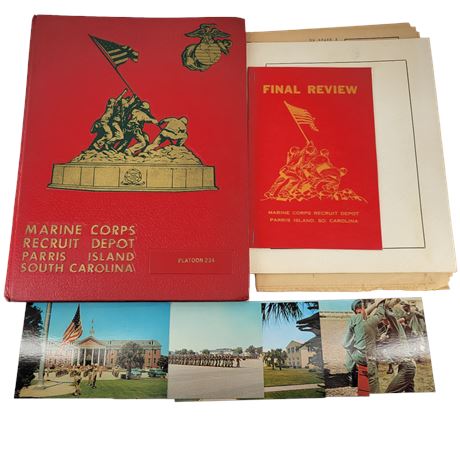 Marine Corps Parris Island Book & Photograph Lot