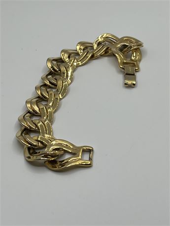 Signed Napier multi link goldtone bracelet