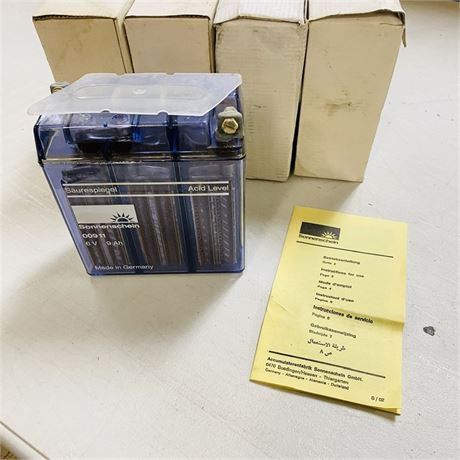 4 NOS 6v Motorcycle Batteries