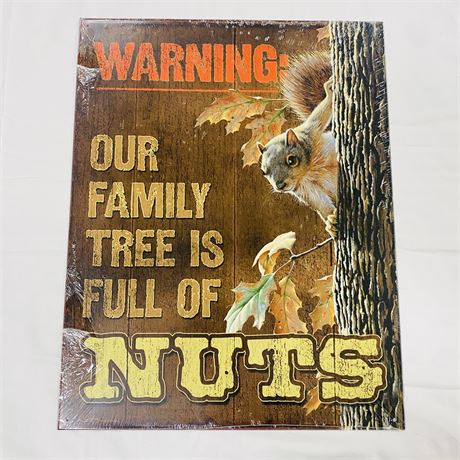 ‘Nuts’ Metal Sign 12.5x16”