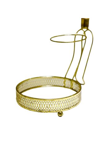 Vtg Hazel Atlas Metal Chip/Dip/Candle Holder