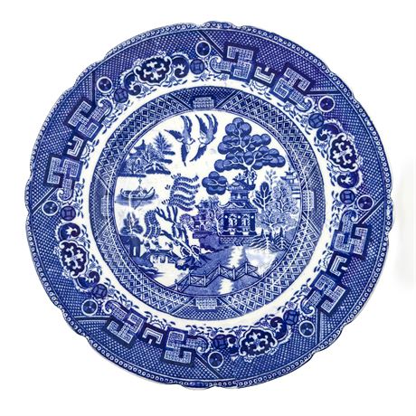 Allerton's England "Willow Blue" Vintage Porcelain Dinner Plate
