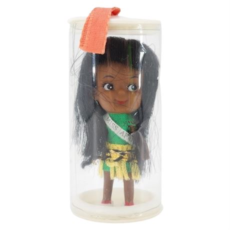 Vintage Liddle Kiddle Clone Miss Africa Miniature Doll