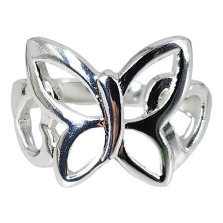 NEW Signed VC Sterling Silver Butterfly Ring, Sz 9